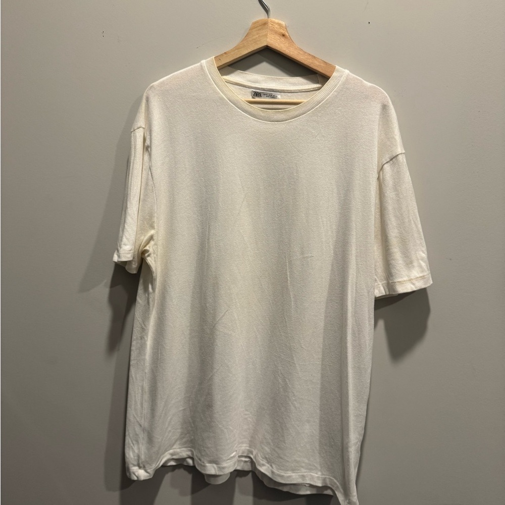 Zara Cream Short Sleeve Tee